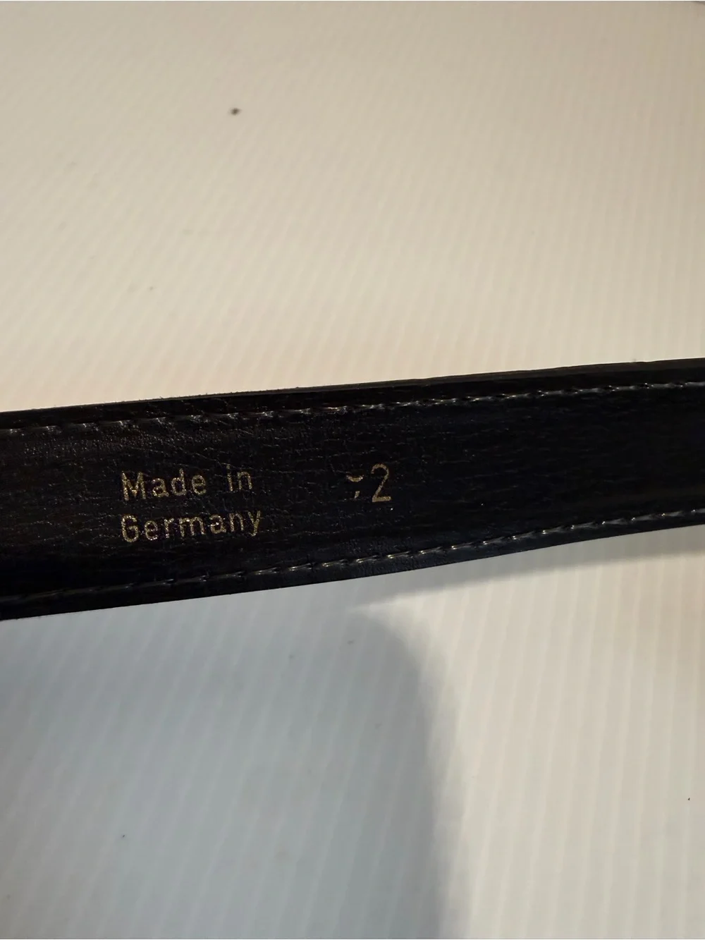 Vintage Men’s German Leather Dress Belt Brass 42